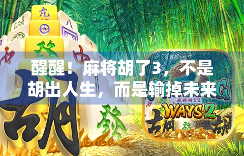醒醒！麻将胡了3，不是胡出人生，而是输掉未来！