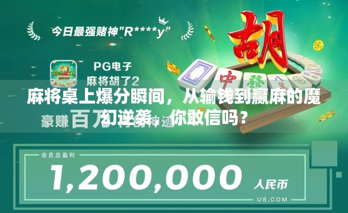 麻将桌上爆分瞬间，从输钱到赢麻的魔幻逆袭，你敢信吗？