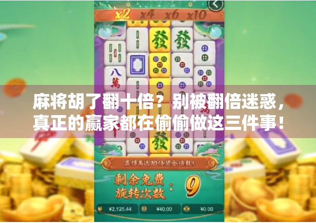 麻将胡了翻十倍？别被翻倍迷惑，真正的赢家都在偷偷做这三件事！